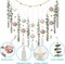 Citrus; Artificial Eucalyptus Wall Decor with Seashells – 32x32 Inch Coastal Boho Wall Hanging with Starfish, Conch & Wooden Bead Garland for Bedroom, Bathroom, Living Room & Beach House Decor; Category:Tabletop Decor; Image:3